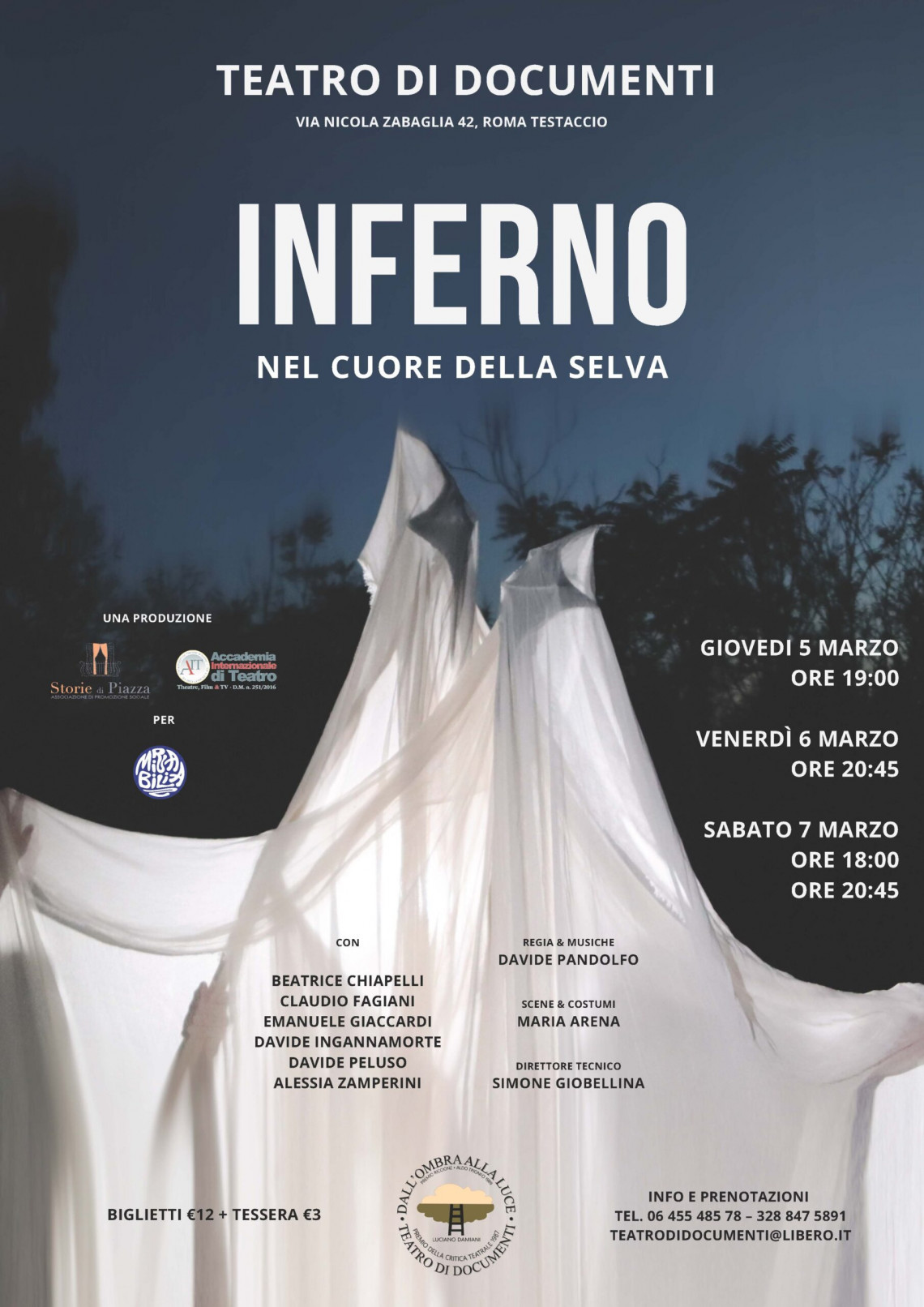 Spettacoli a RomaEvento &ldquo;Inferno &ndash; Nel cuore della selva&rdquo; di Davide Pandolfo in scena al Teatro di Documenti dal 5 al 7 marzo