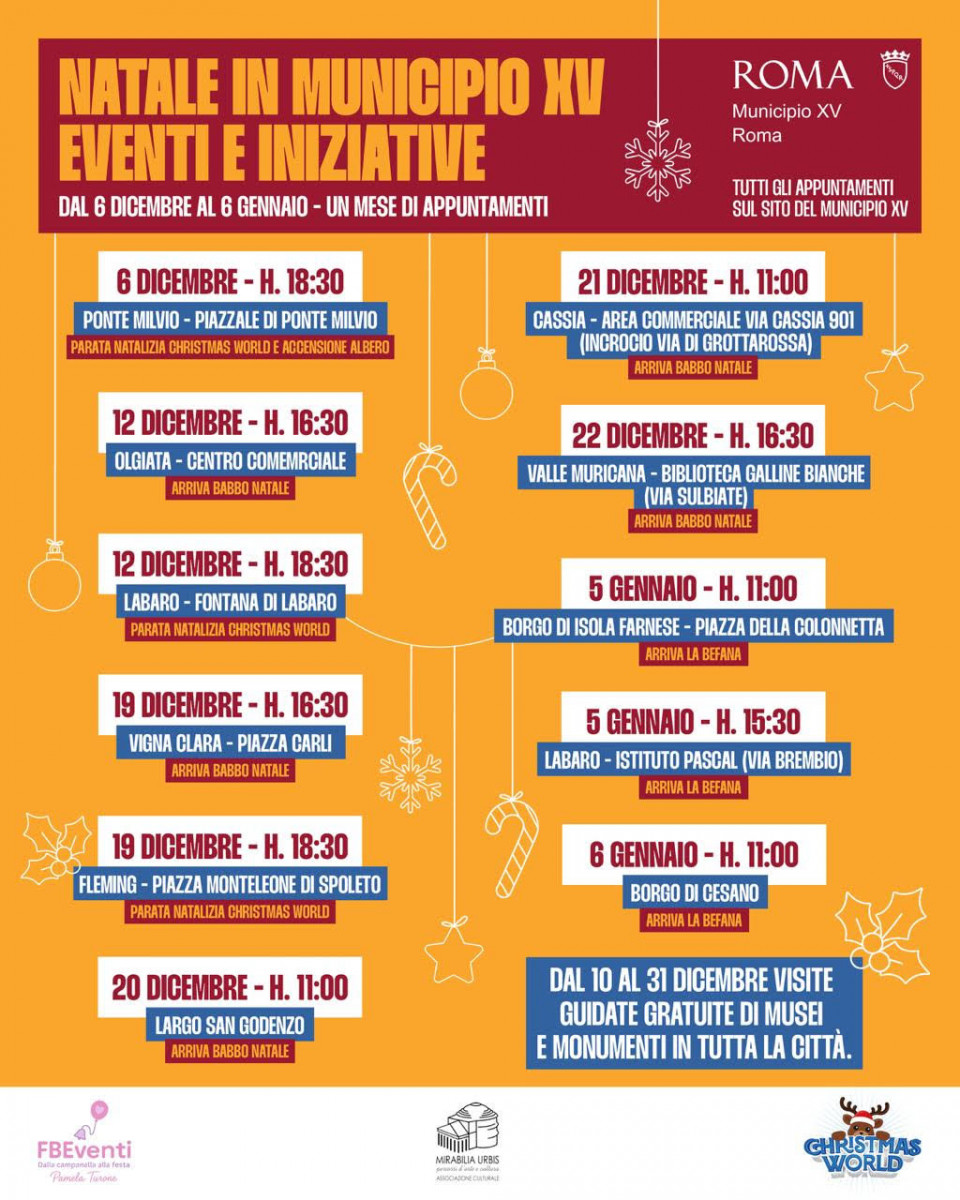 Eventi di Natale a Roma Nord